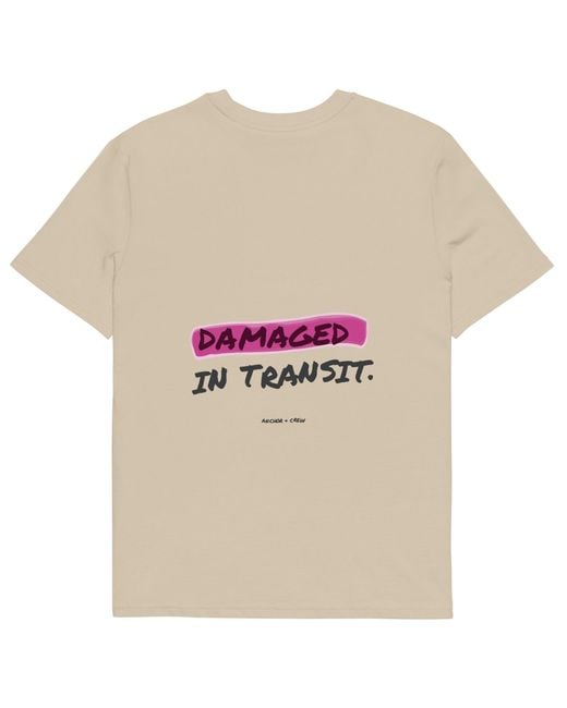 Anchor and Crew Multicolor Neutrals Desert Dust Out For Delivery Annotations Organic Cotton T-Shirt