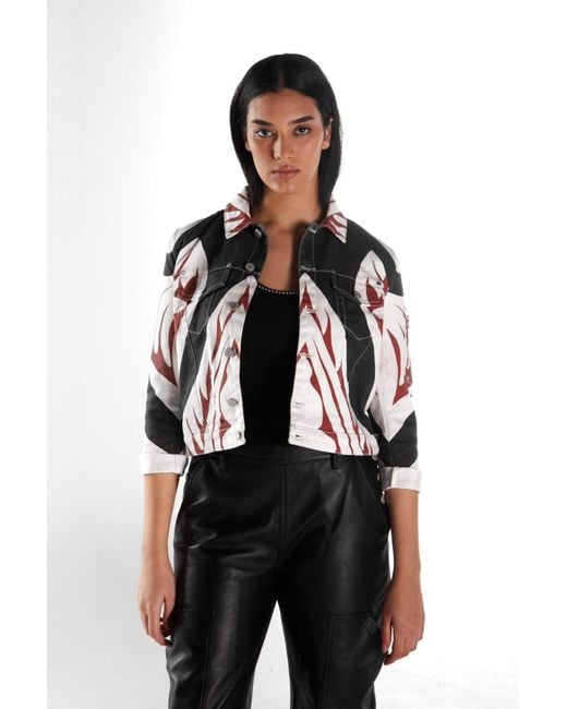 Born in Exile Multicolor Printed Denim Jacket