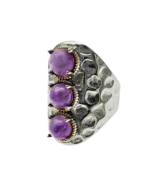 Farra Multicolor Amethyst Stones nugget Adjustable Ring
