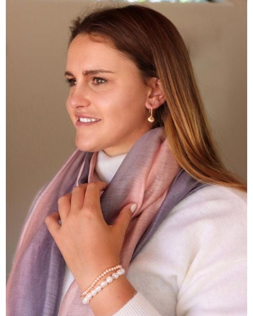 FV Jewellery Metallic La Pierre Fresh Water Pearl Stretchy Bracelet