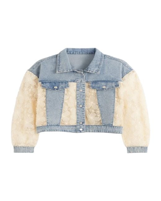 Saachi Blue Denim Lace Jacket