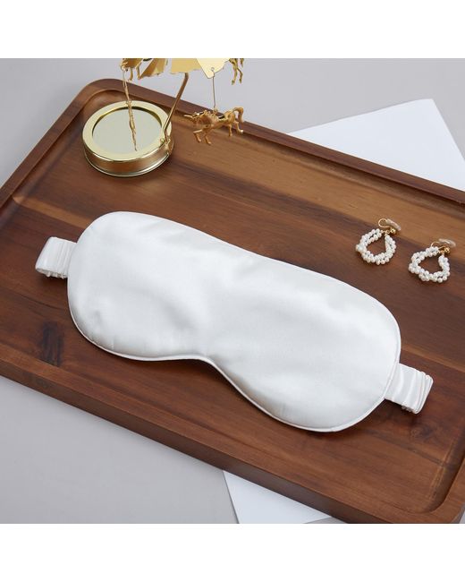 Soft Strokes Silk White Pure Mulberry Silk Eye Mask Set Of Two