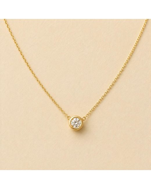 Lily Flo Jewellery Metallic Aurora Diamond Solitaire Necklace