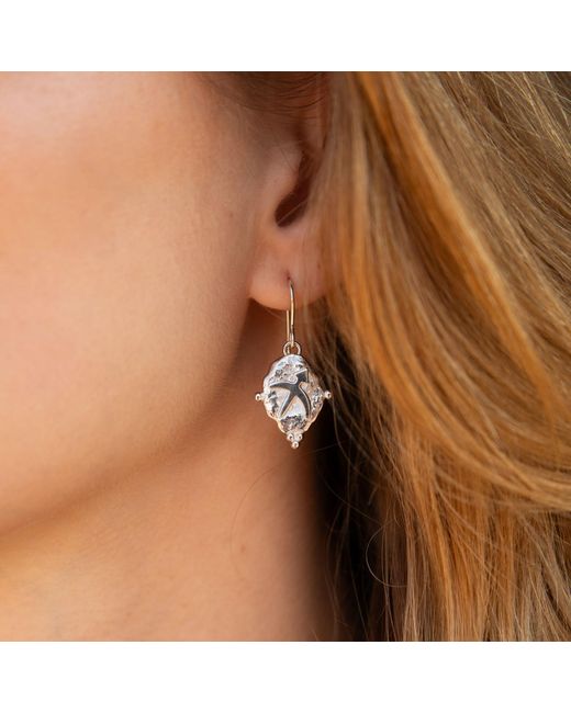 Seven Saints Metallic Libra Vintage-Style Dangle Earrings, Plated