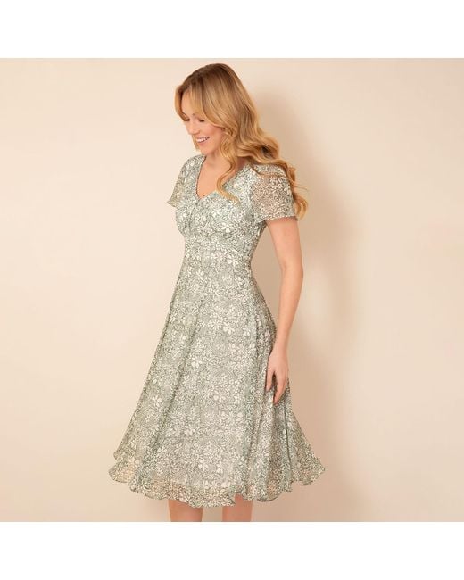 Alie Street London Green Neutrals Miranda Dress Botanical