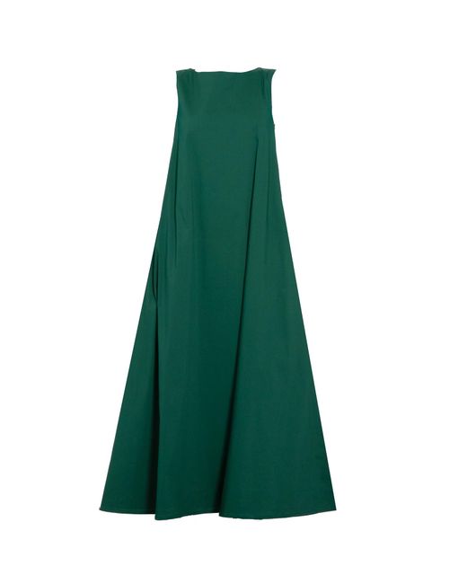 gaffer&fluf Green Sleevless Maxi Dress-Emerald