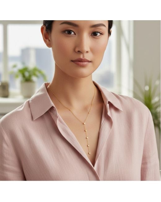 BLOOMTINE | Earth Angel HQ Metallic Illuminess Vermeil Goddess Sparkle Lariat Necklace