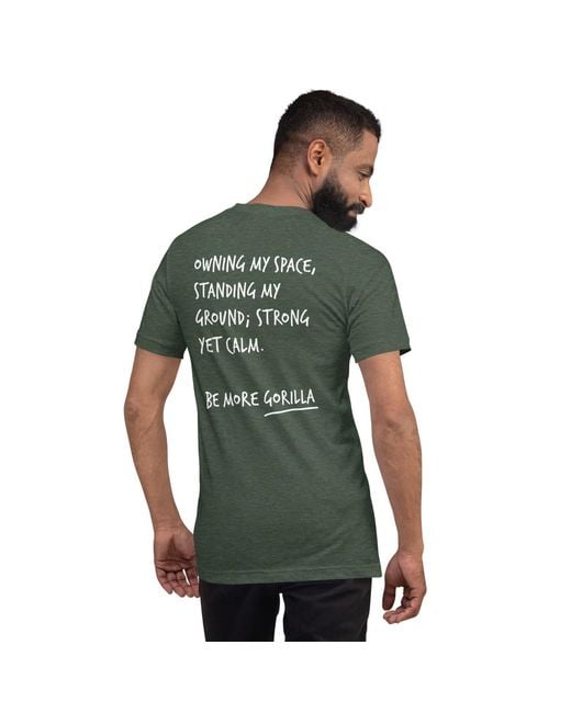 Anchor and Crew Green Forest Think Ocean Gorilla Aspirations Cotton Embroidered T-Shirt for men