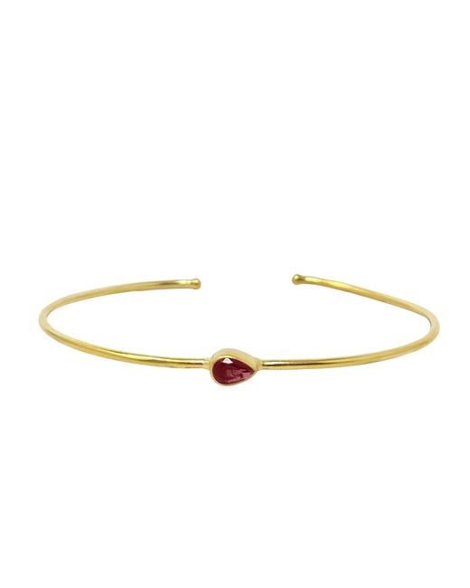 Harfi Metallic Garnet January Birthstone Plated Bangle