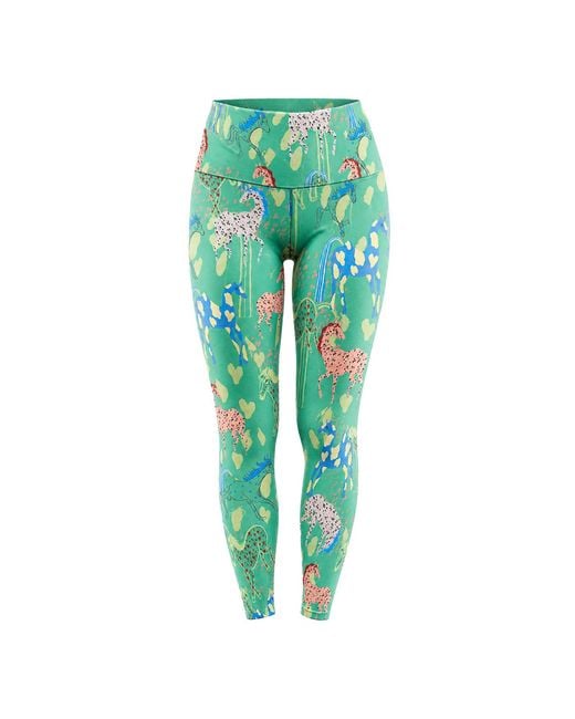 Pitaya Yoga Green Khutulun's Horses Leggings