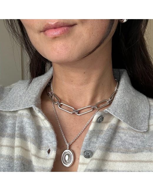 Stone Fruit Metallic Ranch Necklace