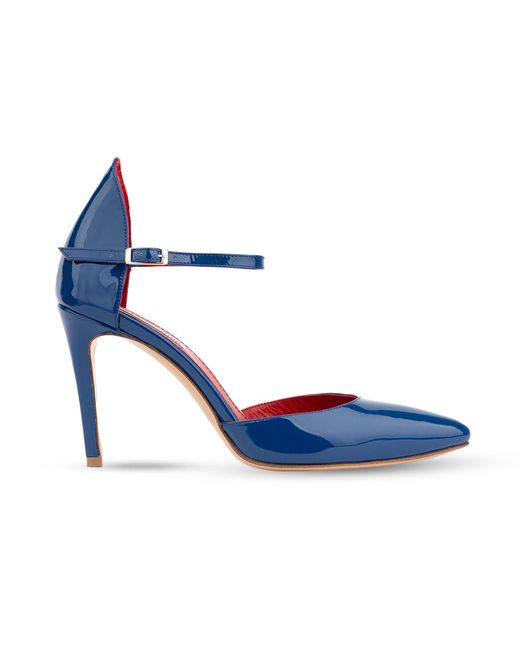Rosamund Muir London Blue Lumina Patent Heels