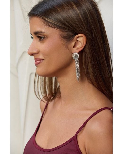 Adriana Pappas Designs Metallic Scallop Shell Drops