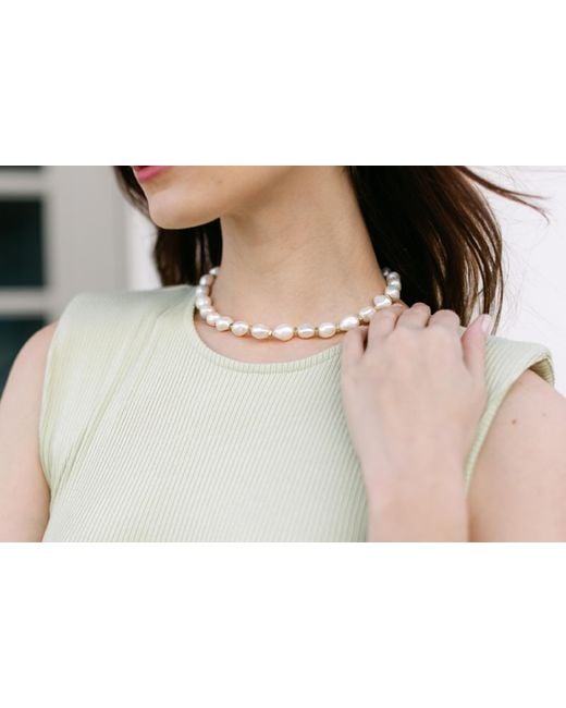 Adriana Pappas Designs Metallic Pearl Nugget Necklace