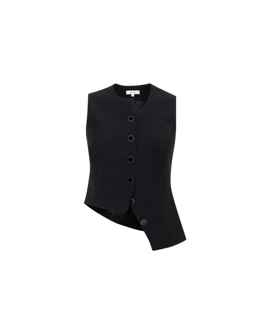 Sélone Black Calin Asymmetric Tie Vest