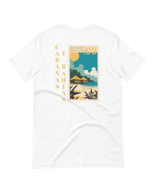Anchor and Crew White Golden Archives Postmark Organic Cotton T-Shirt
