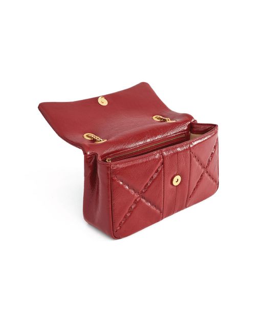 Orange Cube Red Mosaic Diamond Chain Bag