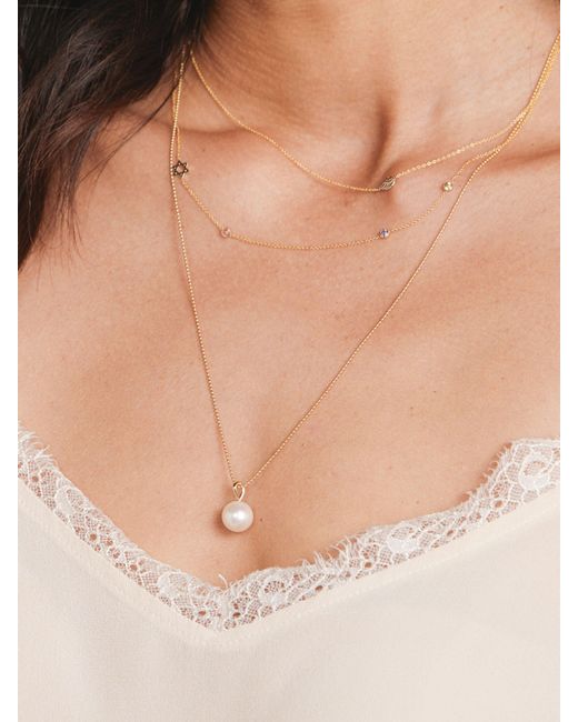 Maya Brenner White Perla Pendant