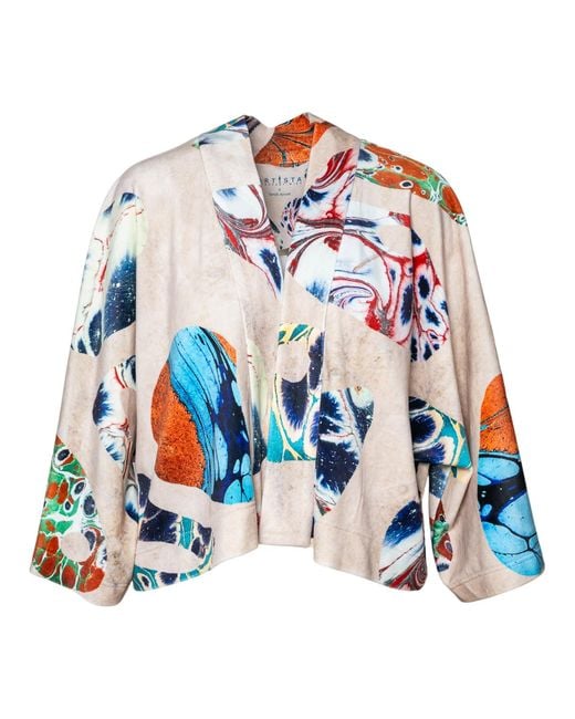 ARTISTA Blue Clearwater Velvet Cardigan