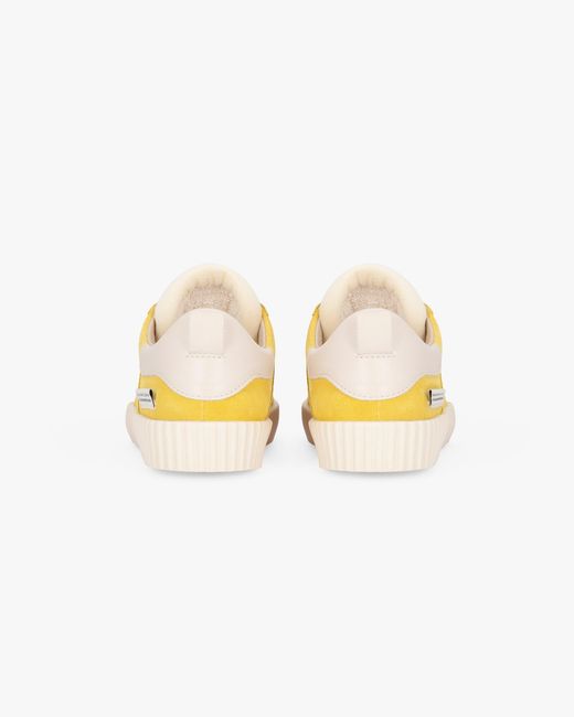 Springa | Unique Vulcanized Sneakers Italian Handmade Yellow Wavy Suede Sneakers for men