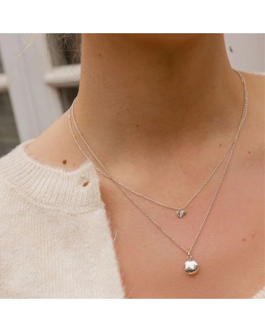 Dinny Hall Metallic Bijou Folded Heart Duo Pendant