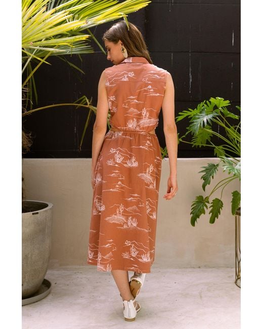 Em & Shi Red Arizona Shirt Dress