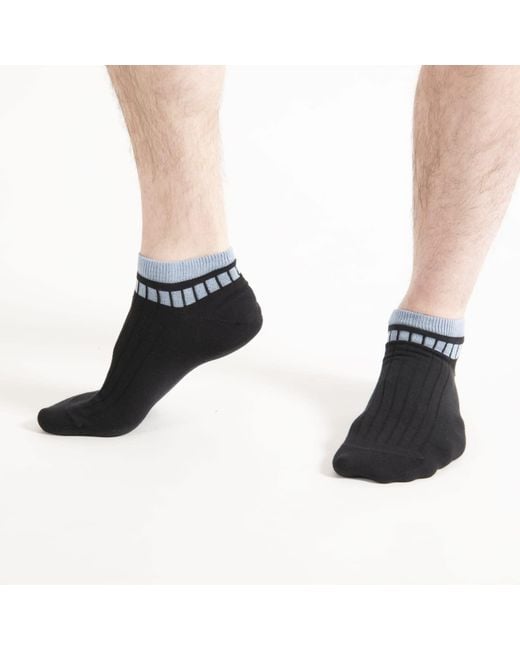 Peper Harow - Made in England Blue Old School Trainer Socks Bundle for men