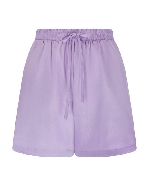 Lula-Ru Purple Lucy Cotton Shorts