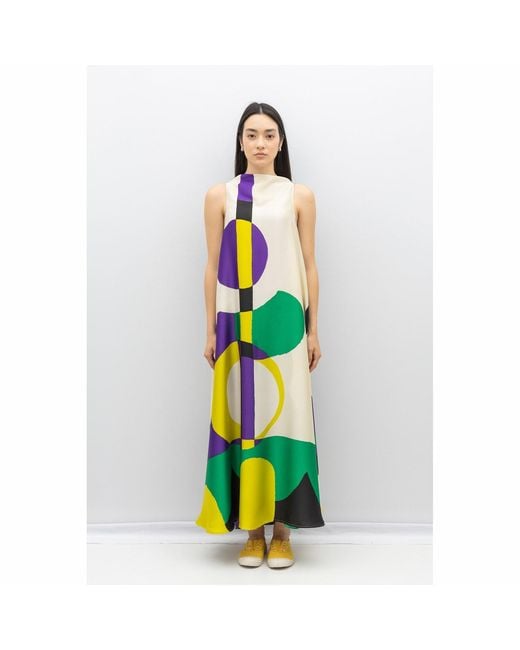 Bianca Popp Green Bell Dress Long