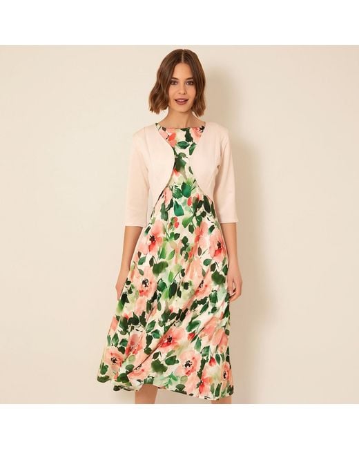 Alie Street London Green Luna Midi Dress Peony