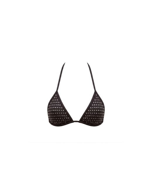 Veroni Swim Black Gia Triangle Studded Top