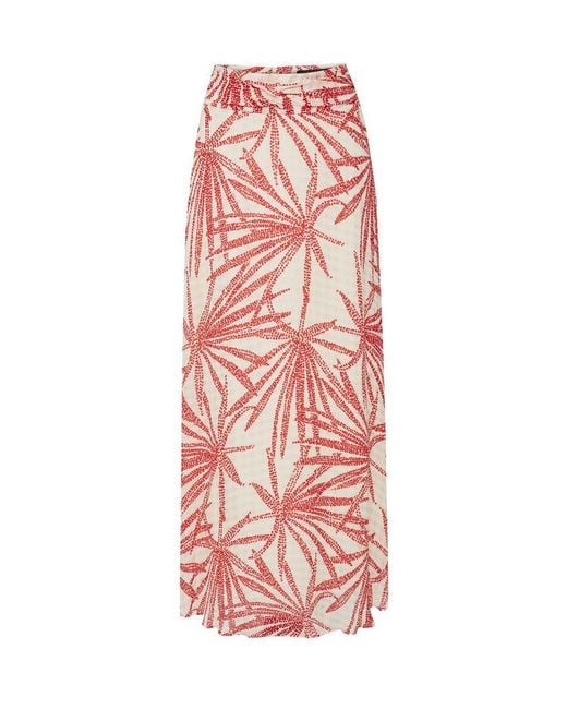 Exquise White Lilith Drawstring Waist Midi Skirt –