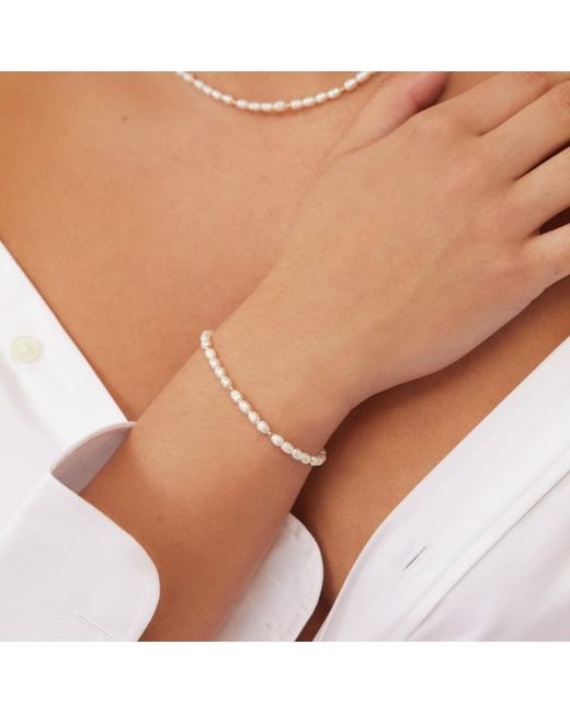 Lily & Roo Metallic Beaded Seed Pearl Bracelet