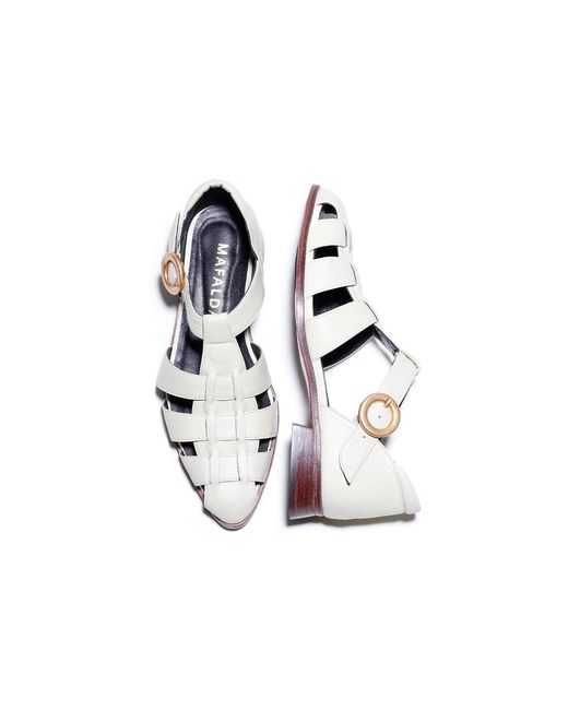Mafalda White Savana Mint Fisherman Sandals
