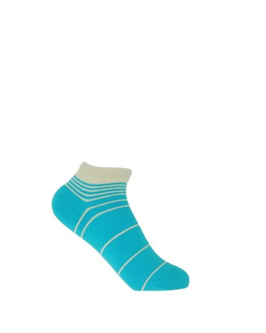 Peper Harow - Made in England Blue Retro Stripe Luxury Crew & Trainer Socks Bundle