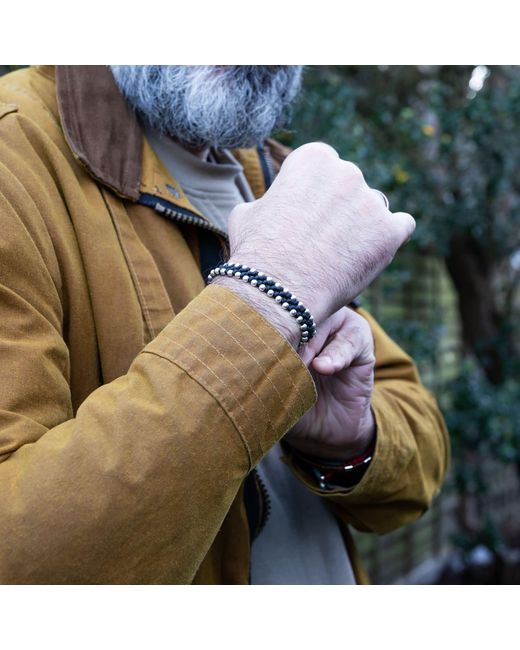 Harbour Uk Black Chunky Connection Rope Bracelet for men