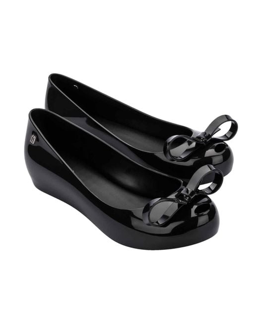 Melissa Black Ultragirl Bow Iii Ballet Flat