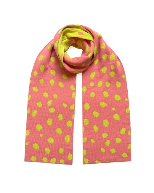 INGMARSON Orange Scattered Dots Wool & Cashmere Scarf