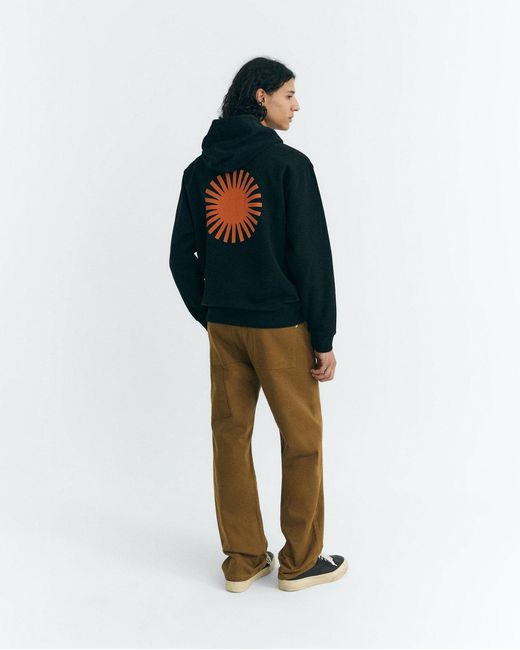 Thinking Mu Black Simon Hoodie Back Sun for men