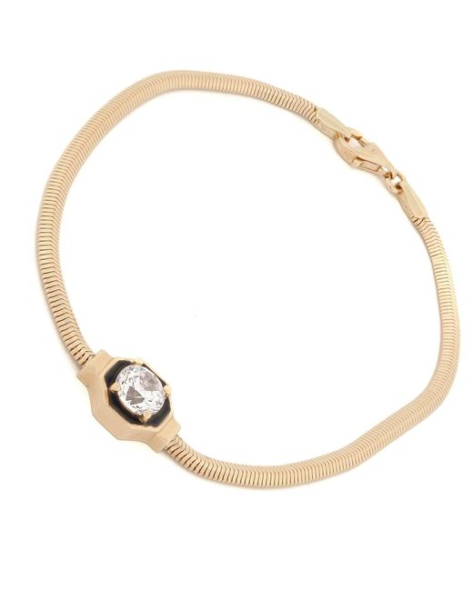 Ebru Jewelry Metallic Timeless Spark Diamond Solid Bracelet