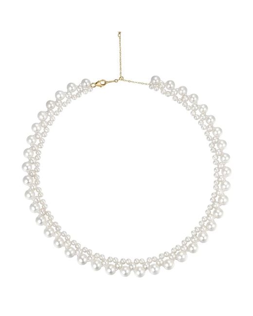 Katy Faye Metallic Adèle Pearl Necklace