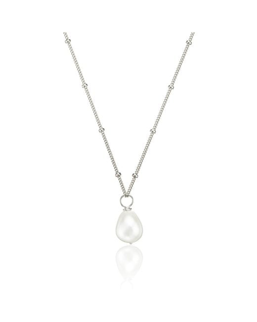 Lily & Roo Metallic Large Pearl Satellite Necklace