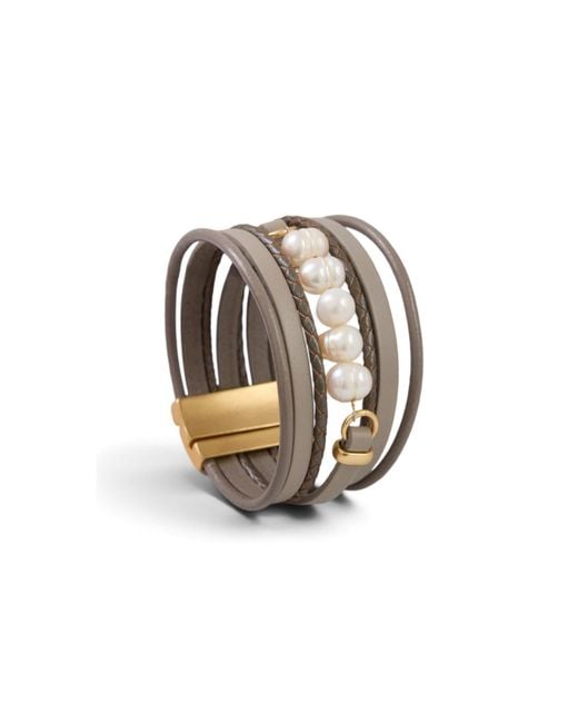 Saachi Metallic Essential Leather Bracelet