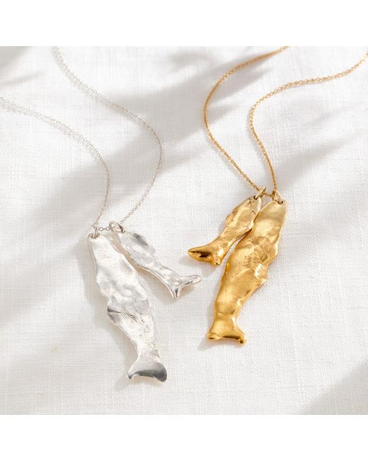 Posh Totty Designs Metallic Fortune Fish Large Pendant Necklace