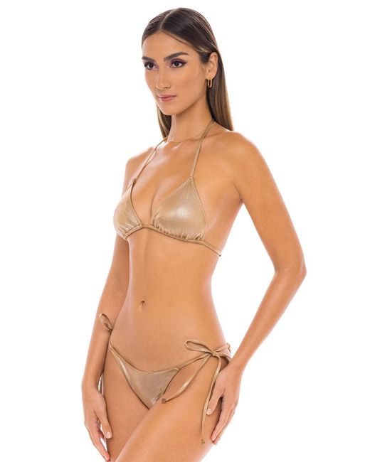 Enez Swim Natural Neutrals Nova Triangle Bikini Top
