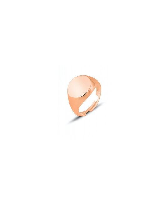 Spero London Pink Signature Round Sterling Signet Ring