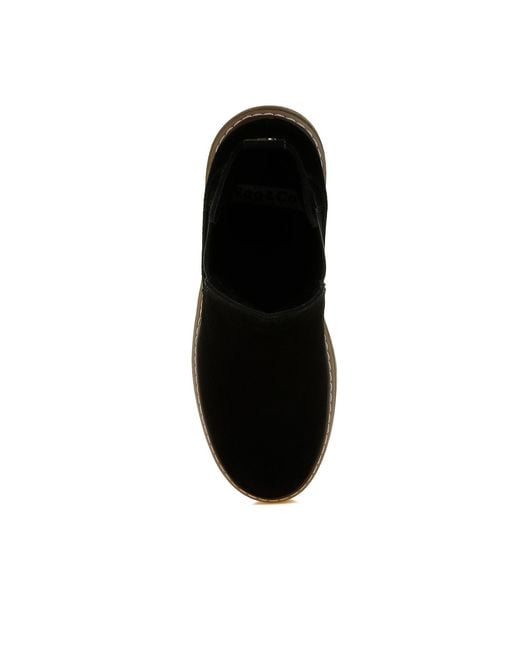 Rag & Co Black Vostok Suede Chunky Chelsea Boots