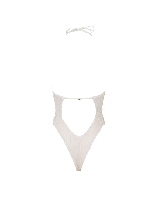 Belle -et-BonBon White Shalom Super Soft Eyelash Lace Cotton Bridal Body