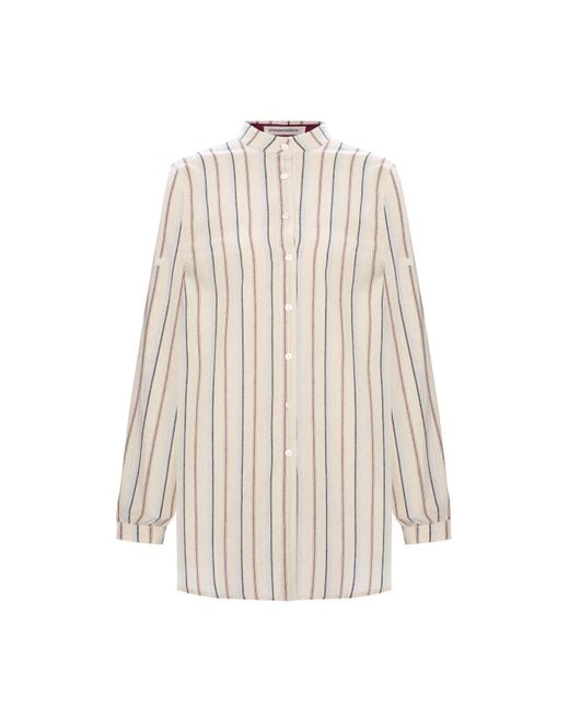 Unexpectedone White Neutrals Shades Of Shirt Burgundy Matching Soul Mate Side Slit Trousers