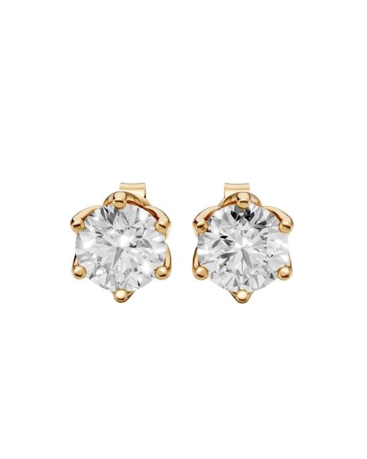 Aya Fine Jewelry Metallic Avyra Round Lab Grown Diamond Solitaire Stud Earrings